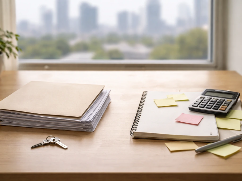 Minimal desk scene showing official documents beside ambiguous notes, symbolizing verifiable vs unverifiable finance.